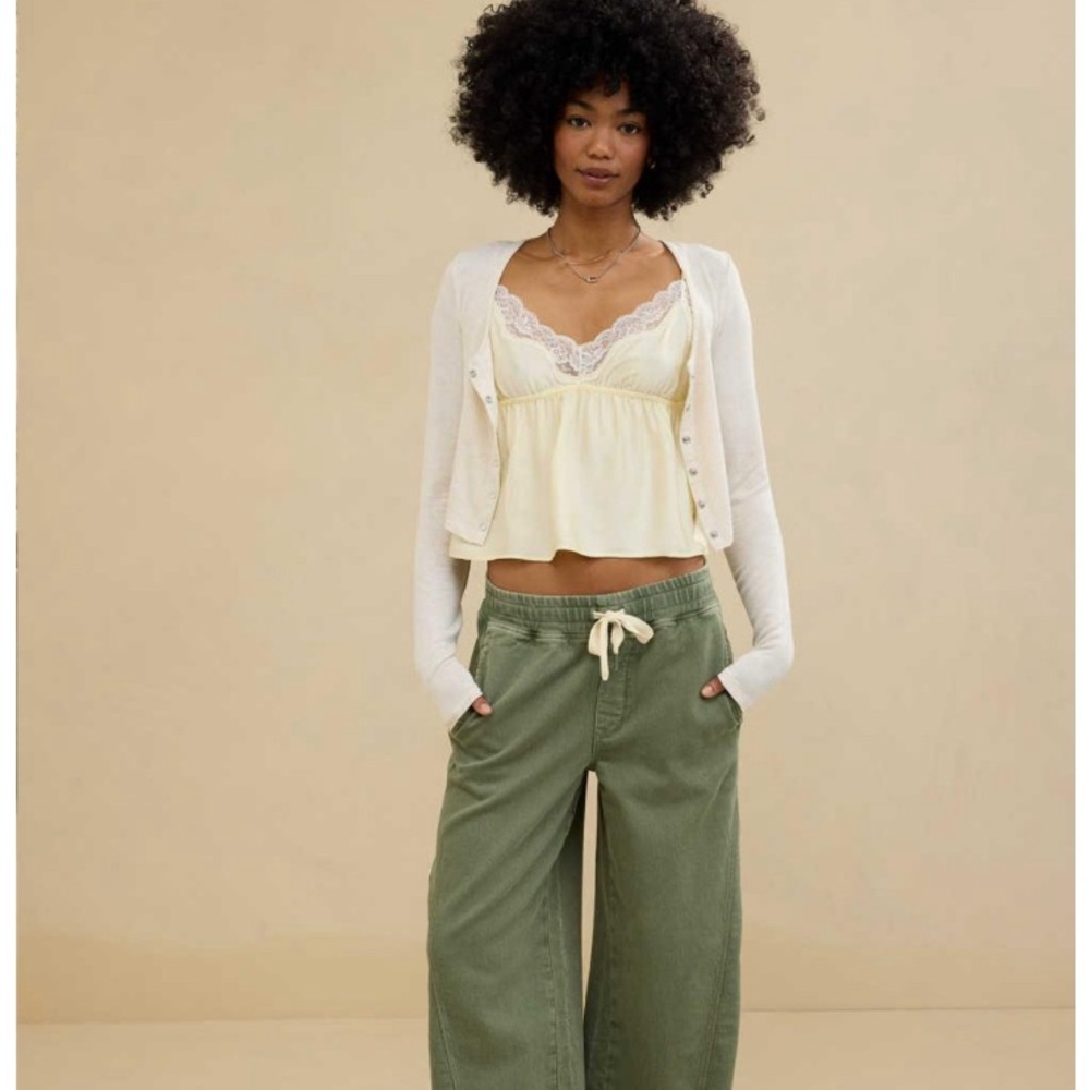 Aerie Soft Landing Trouser - Large Regular - Olive Fun